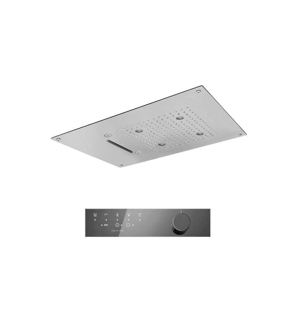 Kit plafond de douche 4 jets et 2 LED Spahome & Wellness Aquaelite 550 x 400 mm