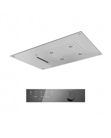 Kit plafond de douche 4 jets et 2 LED Spahome & Wellness Aquaelite 550 x 400 mm