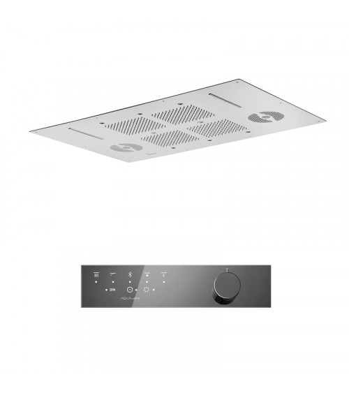 Kit plafond de douche 4 jets et 4 LED Spahome & Wellness Aquaelite 850 x 540 mm