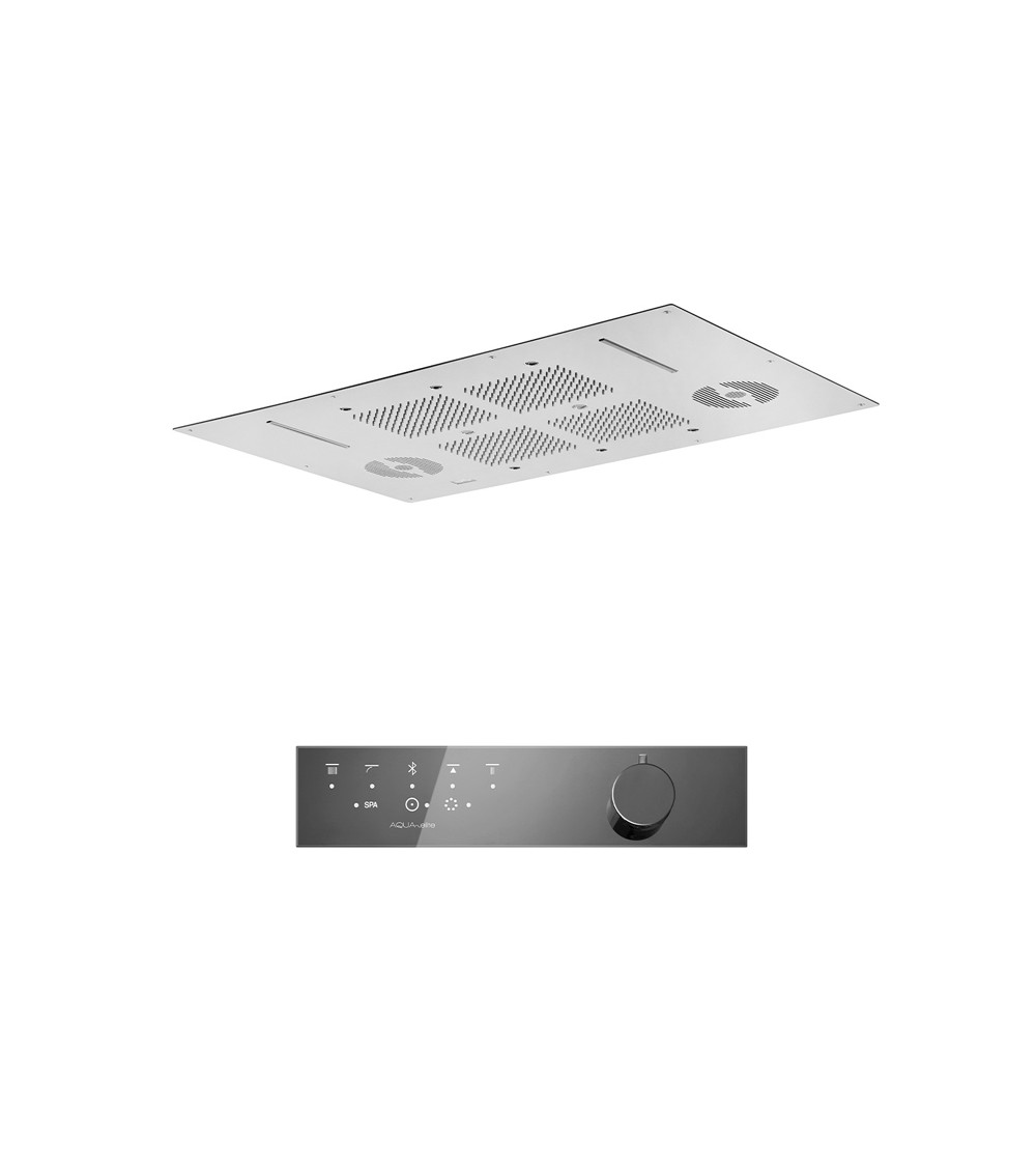 Kit plafond de douche 4 jets et 4 LED Spahome & Wellness Aquaelite 850 x 540 mm