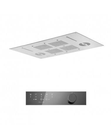 Kit plafond de douche 4 jets et 4 LED Spahome & Wellness Aquaelite 850 x 540 mm