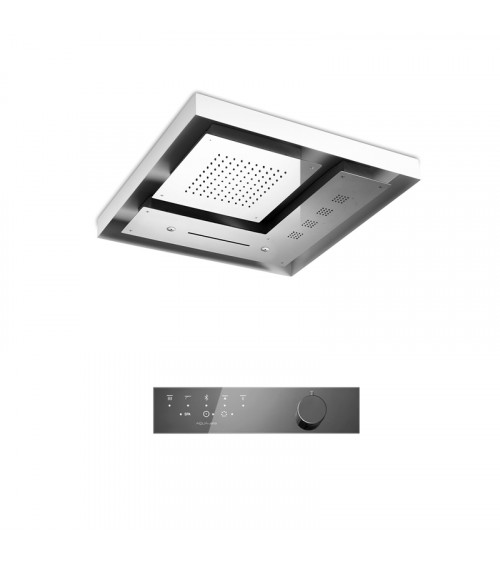 Kit plafond de douche 4 jets et 4 LED Spahome & Wellness Aquaelite 620 x 620 mm