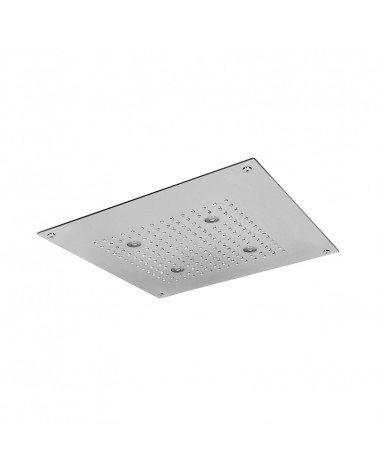 Plafond de douche à encastrer à faux plafond 2 jets Techno Aquaelite 400 x 400 mm