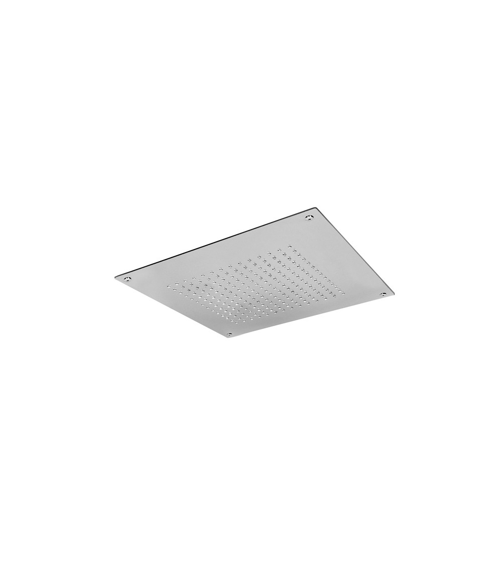 Plafond de douche à encastrer à faux plafond Metal 316 Aquaelite 400 x 400 mm acier brossè