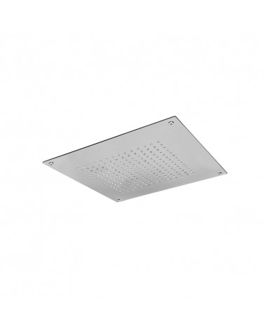 Plafond de douche à encastrer à faux plafond Metal 316 Aquaelite 400 x 400 mm acier brossè