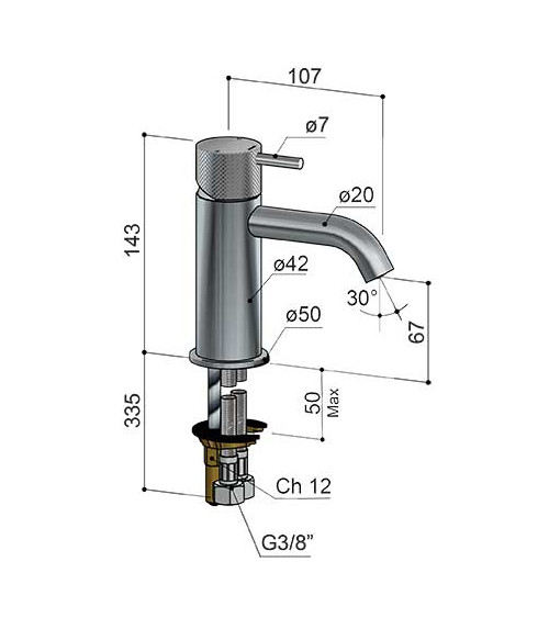 Mitigeur de lavabo Cobber X Hotbath