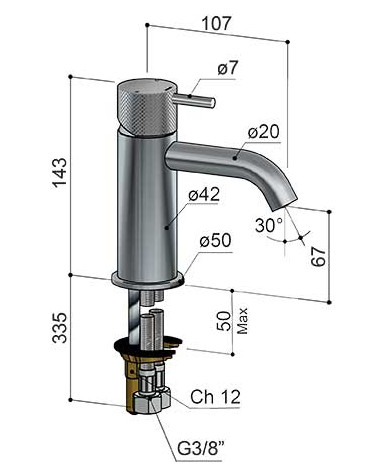 Mitigeur de lavabo Cobber X Hotbath