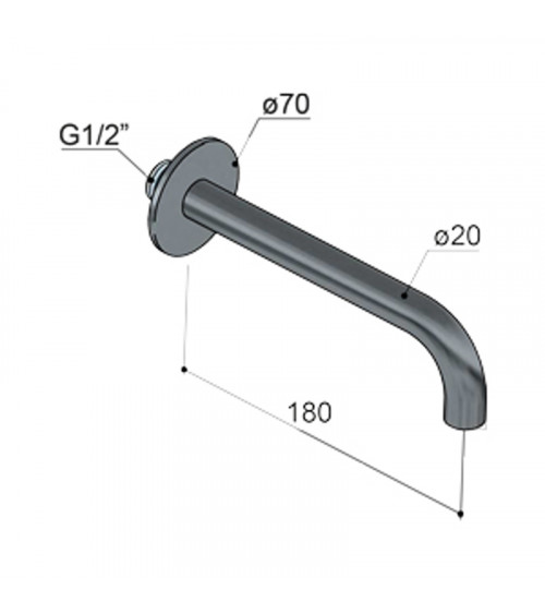 Bec déverseur Cobber Hotbath 18 cm