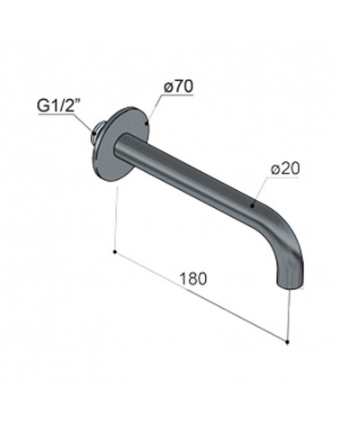 Bec déverseur Cobber Hotbath 18 cm