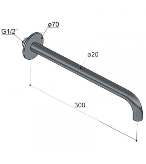 Bec déverseur Cobber Hotbath 30 cm