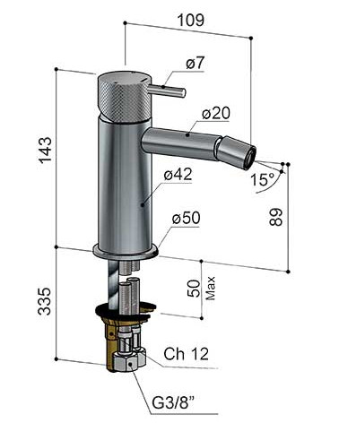 Mitigeur de bidet Cobber X Hotbath