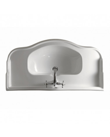 Lavabo rétro luxe Parigi Cristina Ondyna 100-55 cm blanc brillant