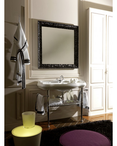 Lavabo rétro luxe Parigi Cristina Ondyna 100-55 cm blanc brillant